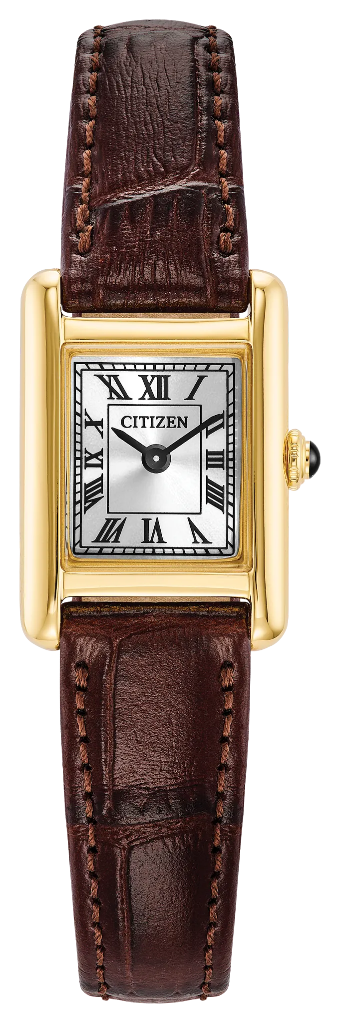 Fio Roma Silver-Tone Dial Leather Strap EG2797-13A | CITIZEN